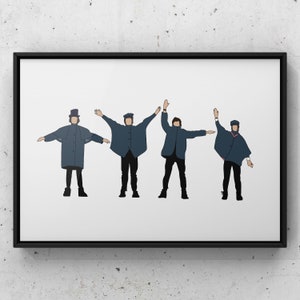 The Beatles Help, Minimalist Print