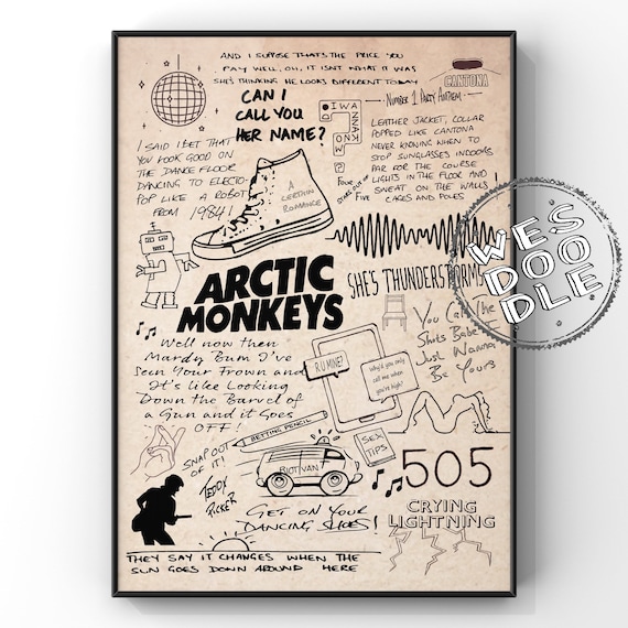 Arctic Monkeys Mardy Bum Lyric Print - Etsy Ireland