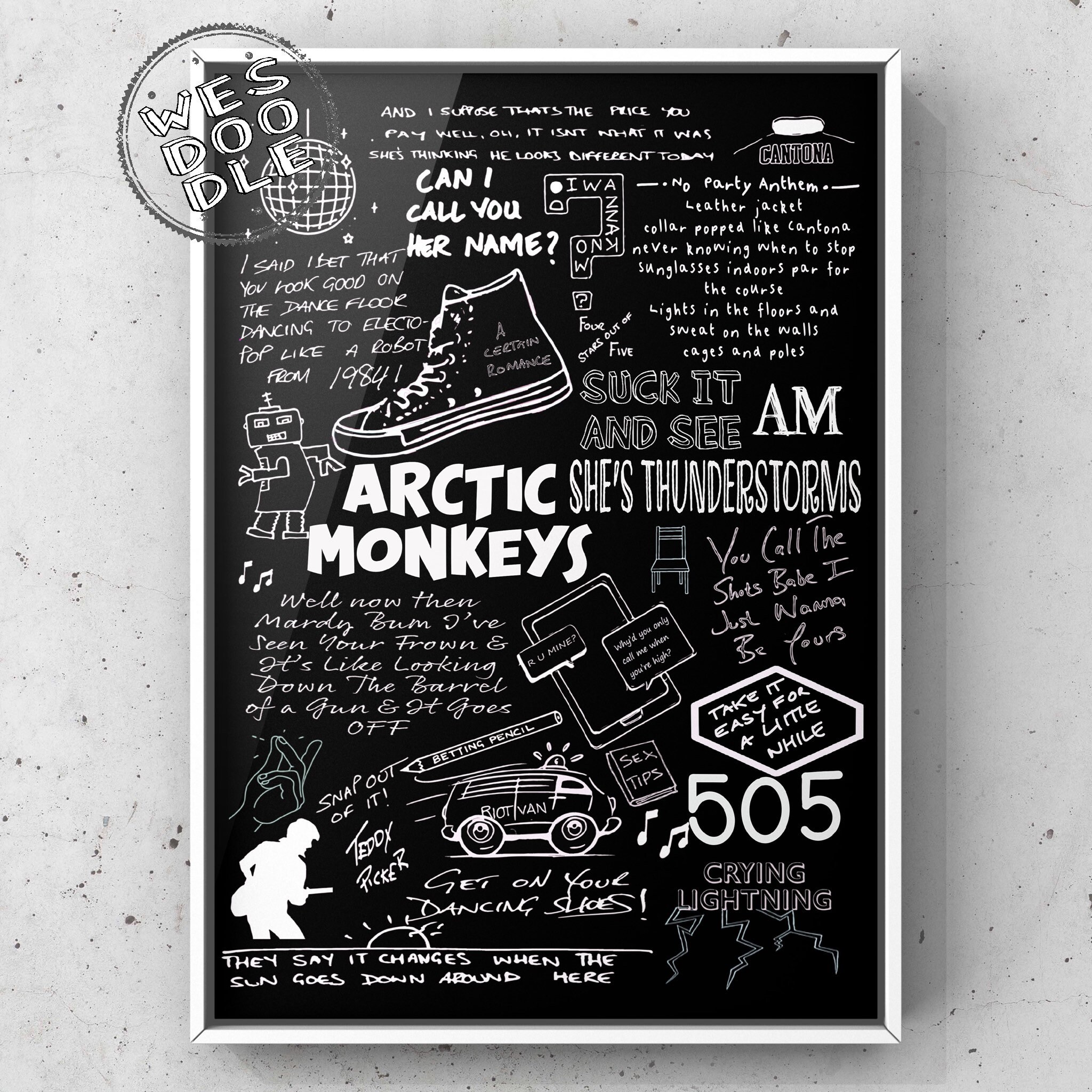 Arctic Monkeys Lyric Album Song Doodle Sketch Poster Print Etsy Arctic Monkeys Lyric Album Song Doodle Sketch Poster Print Etsy