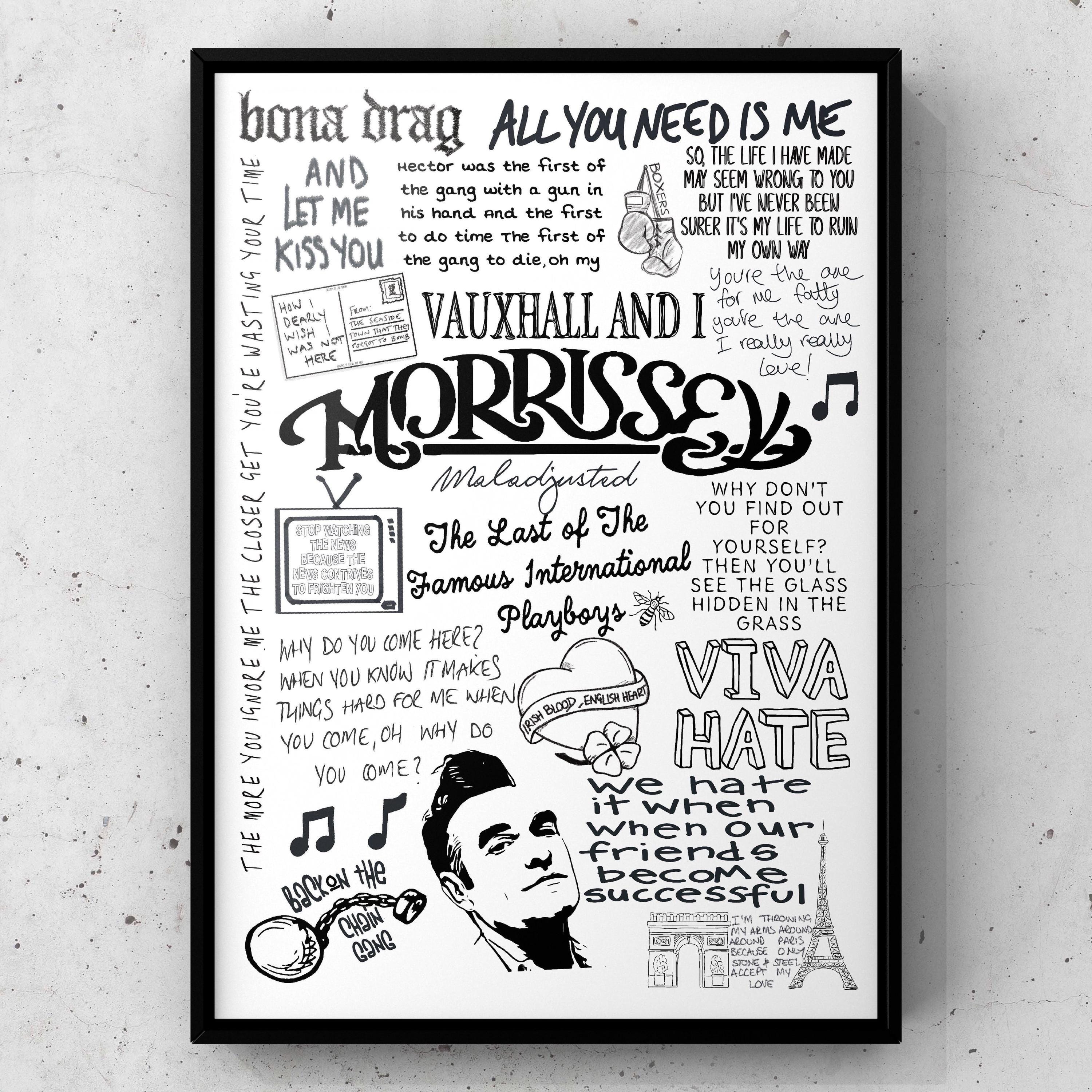 Morrissey Lyric Album Song Doodle Sketch Poster Print - Etsy