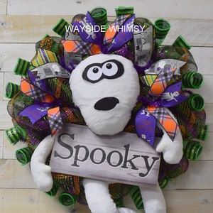 Spooky Mummy Halloween wreath, Halloween Wreath, Mummy wreath, Spooky wreath, Halloween decor, 4176