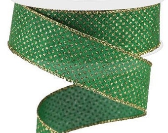 Place & Time 1.5 x 30' Satin Ribbon - Green - Ribbon & Deco Mesh - Crafts & Hobbies
