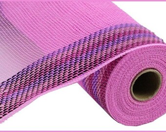 Pink Foil RE130122 10 inch x 30 feet Deco Poly Mesh Ribbon