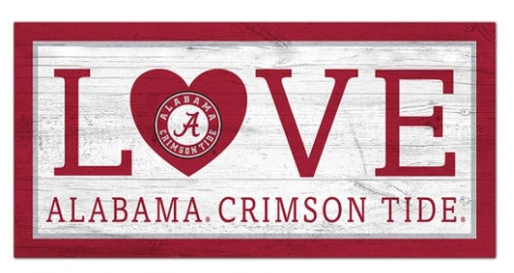 Fan Creations NCAA Alabama Crimson Tide 12 x 6 Distressed Welcome to Our Home Wood Sign
