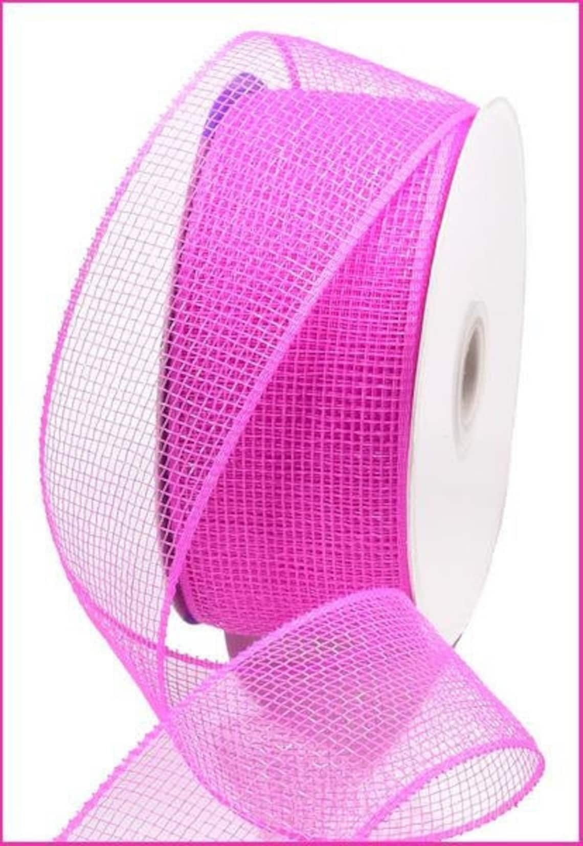 Hot Pink Deco Mesh Ribbon Roll 2.5 Inch Garland Ribbon Bow Etsy