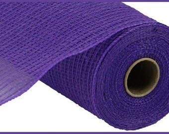 Purple Deco mesh rolls, Purple mesh, Purple faux jute mesh, 10 inch halloween mesh, sports mesh, deco mesh rolls, mardi gras mesh, RY831223