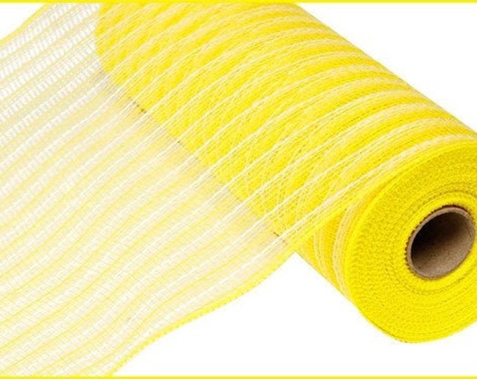 Yellow and Cream Poly Jute Deco Mesh Yellow Deco Mesh 10 Etsy