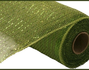 Moss Apple With Lime Foil Deco Mesh, 10 Inch Deco Mesh Rolls, Deco Mesh  Rolls, Green Deco Mesh, Deco Mesh Supplies, RE130149 