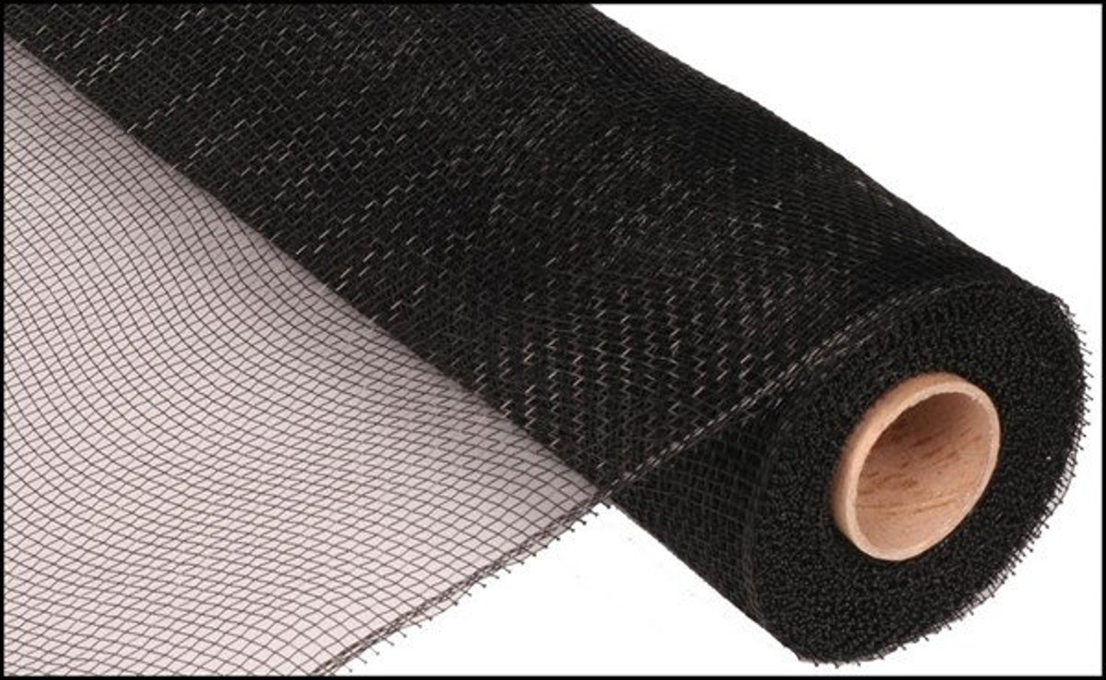 Black Deco Mesh 21 Inch Black Deco Mesh Roll Deco Mesh Etsy