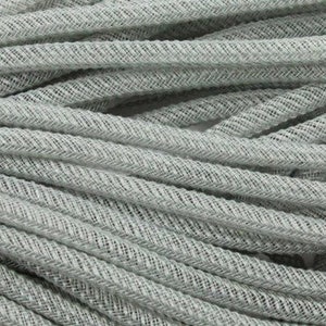 Grey jute Flex Tubing, 8MM grey flex tubing, flexible tubing, Floral flex tubing, gray flex roping, Grey flex tubing, RE366510, 10 Yds