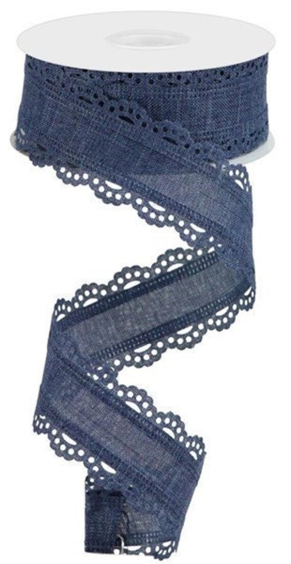 navy burlap ribbon