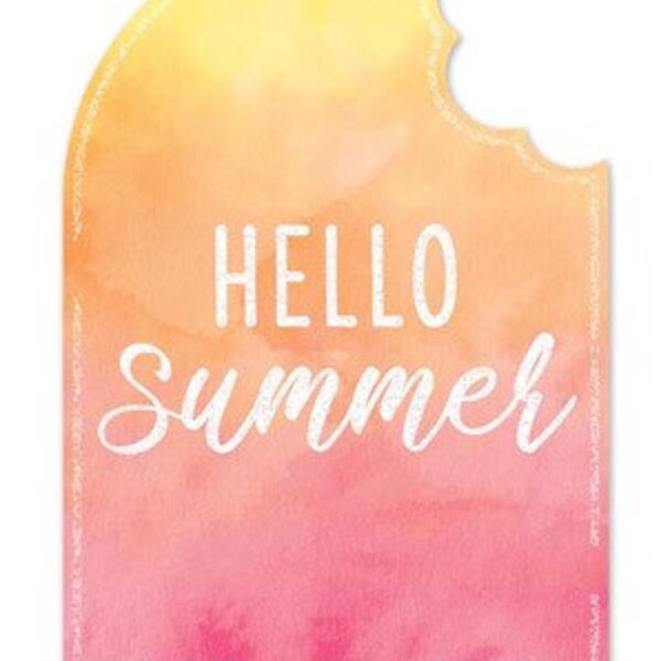 Hello Summer popsicle sign, popsicle sign, summer sign, summer sign, summer wreath sign, pink orange yellow white popsicle sign, AP8881