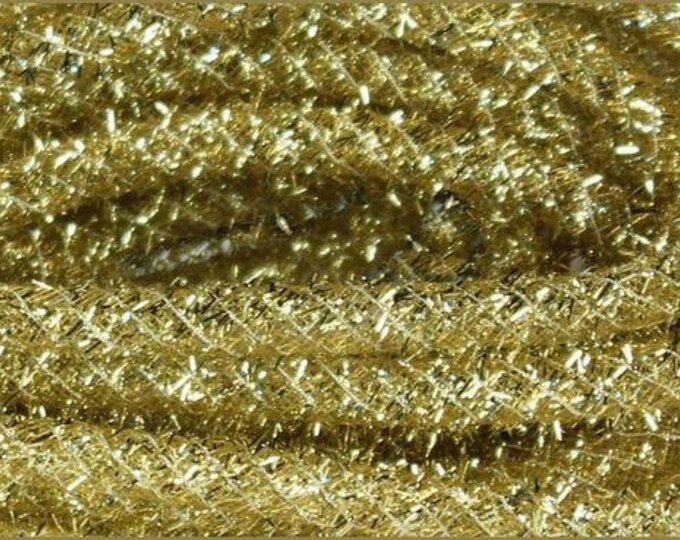 Gold Tinsel Flex Tubing, 8MM Deco Flexible Tubing, Mardi Gras Tubing