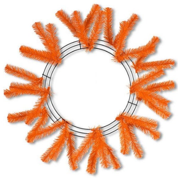 Orange Deco mesh Wreath Work Form, 15 Inch Orange Deco Mesh Work Form, Orange wreath work form, XX748820