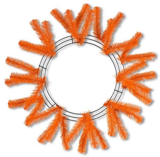 Orange Deco mesh Wreath Work Form, 15 Inch Orange Deco Mesh Work Form…