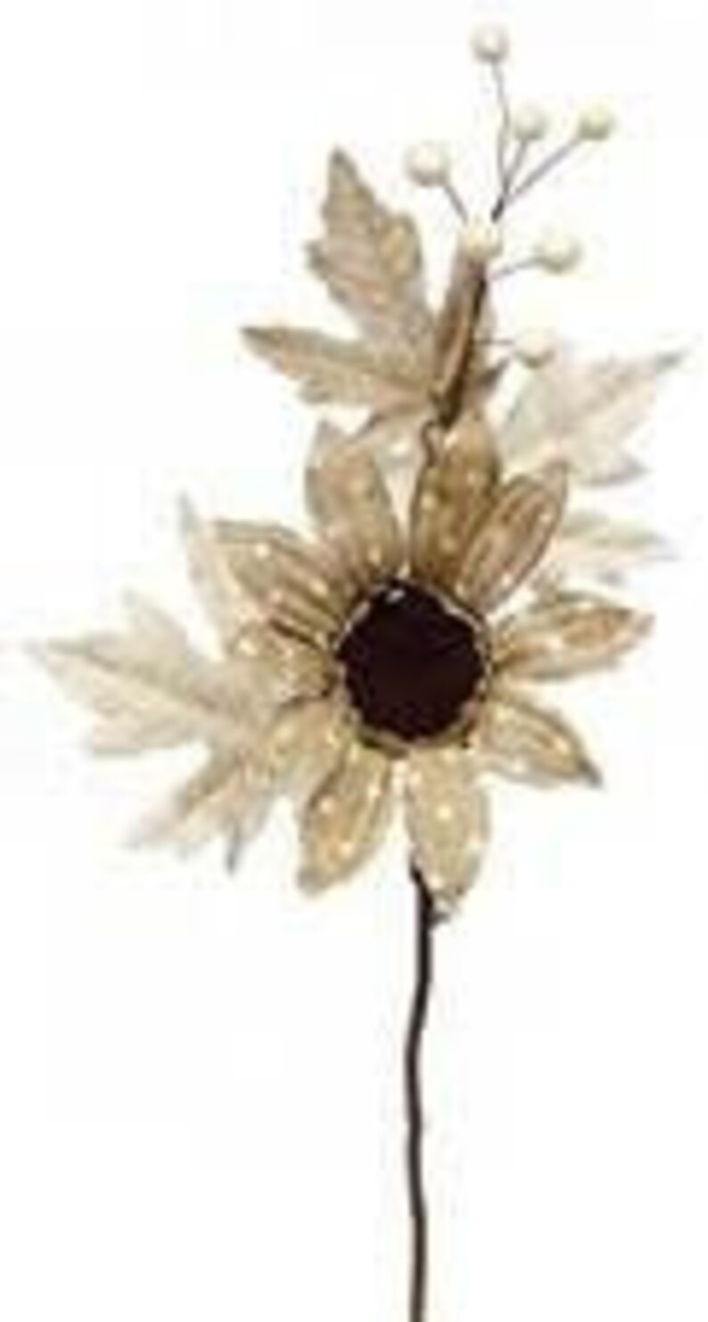 Natural Sunflower Spray 18 Inch Sunflower Spray Floral Pick Etsy