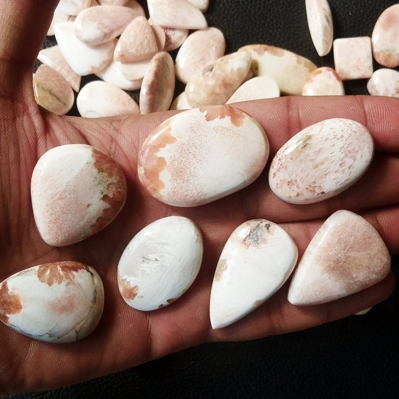 Awesome Top Grade Quality 100/% Natural Pink Scolecite Mix Shape Cabochon Loose Gemstone For Making Jewelry