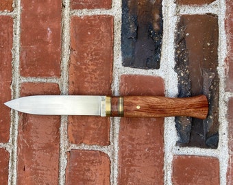 handmade Frankish Seax with cocobolo and brass handle