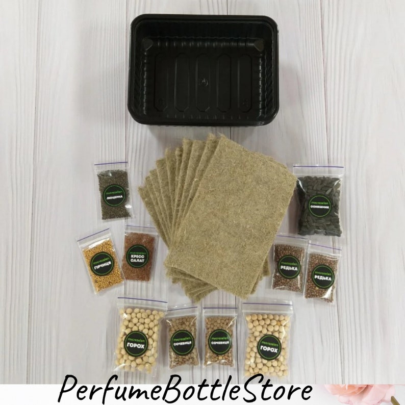 Microgreen Growing Kit. Cultivation kit for 10 microgreen Etsy