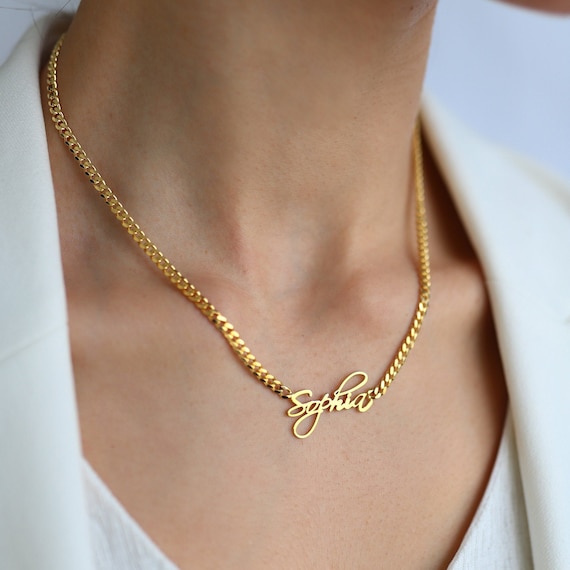 Chunky personalised necklace online