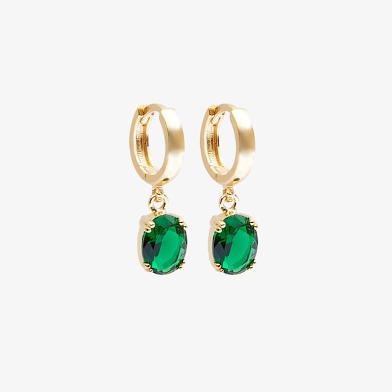 Emerald Earrings, May Birthstone Earrings, Emerald Earrings for Women, Statement  Emerald Earrings, Elegant  Emerald Earrings EM66T4