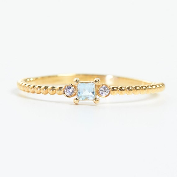 Birthstone Stacking Rings, Gold Stacking Rings, 14K Stackable Rings, Bridal Bridesmaids Gift, CZ Diamond Ring, Mom Ring, Thin Twist Ring