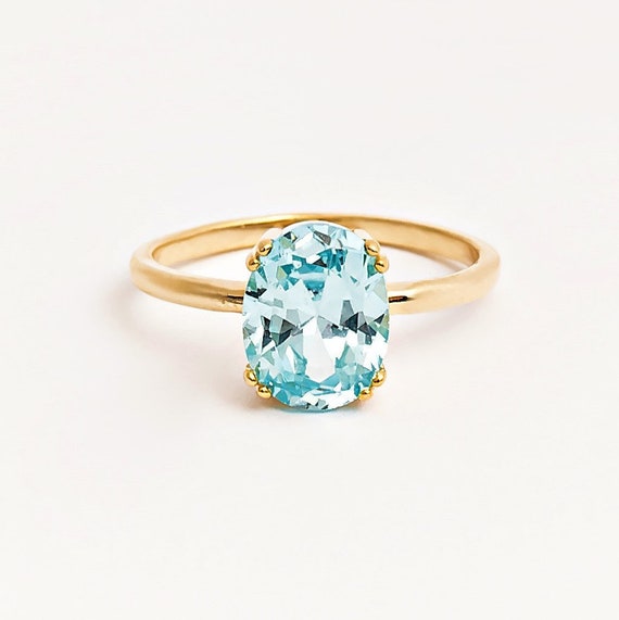 Blue Topaz Rings for women, Original Blue Topaz Ring, Statement Blue Topaz Ring for Women, Elegant Blue Topaz Ring, Blue Gemstone Ring BL99T