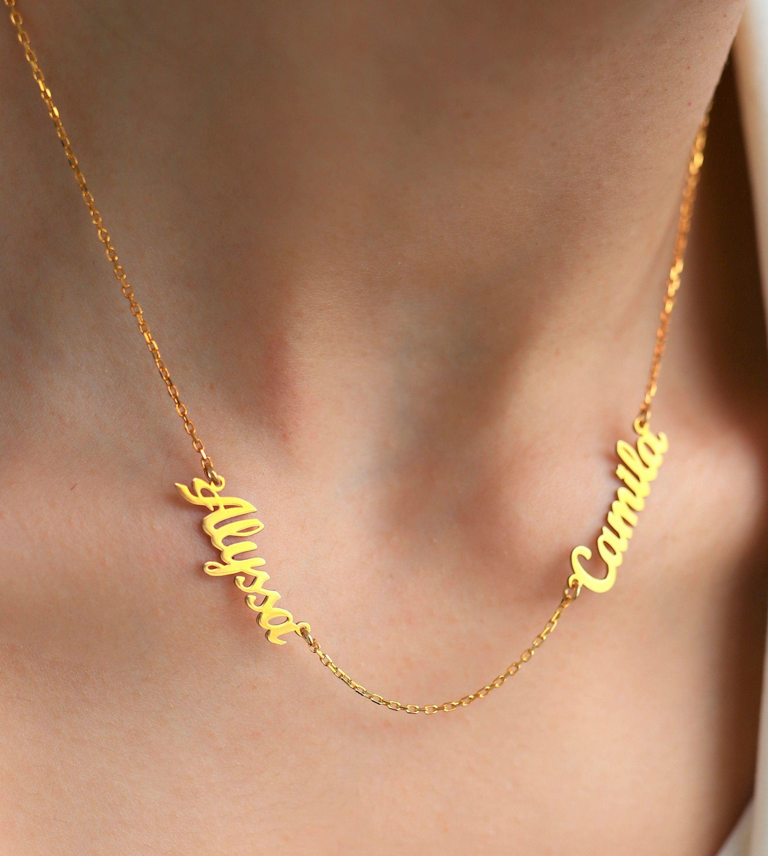 Personalised necklace two names Clearance