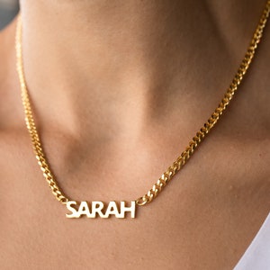 chunky gold chains, chunky gold jewelry, name necklace gold, name necklace, custom name necklace, personalized name necklace, custom name