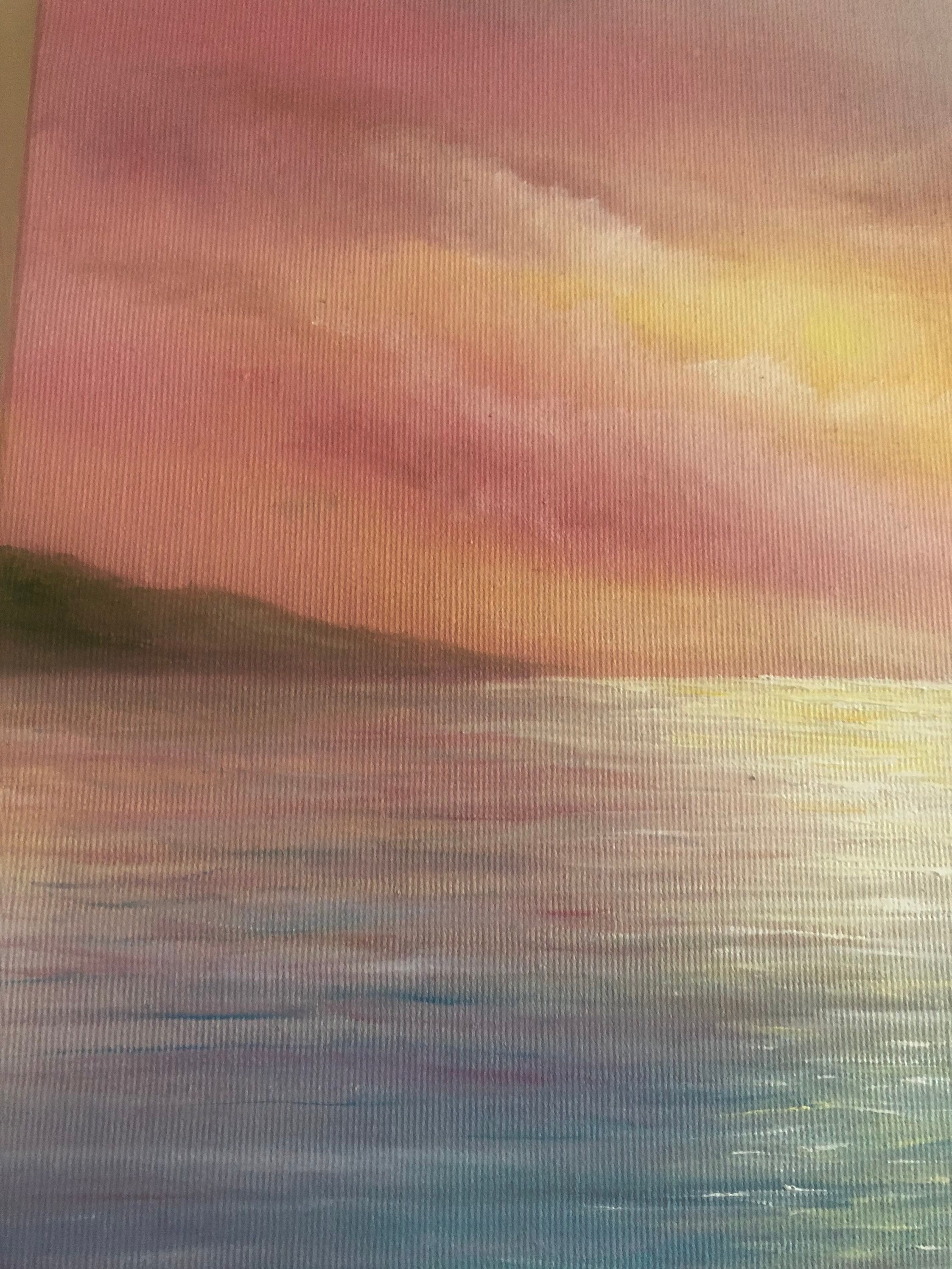 Sunset Sea Oil Painting On Canvas Seascape Painting Original | Etsy