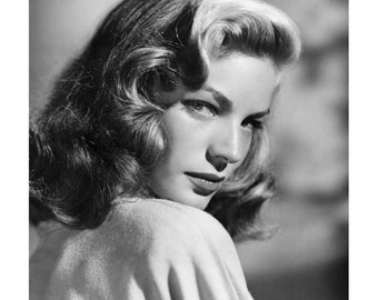 Photograph or frame to frame of Lauren Bacall profile