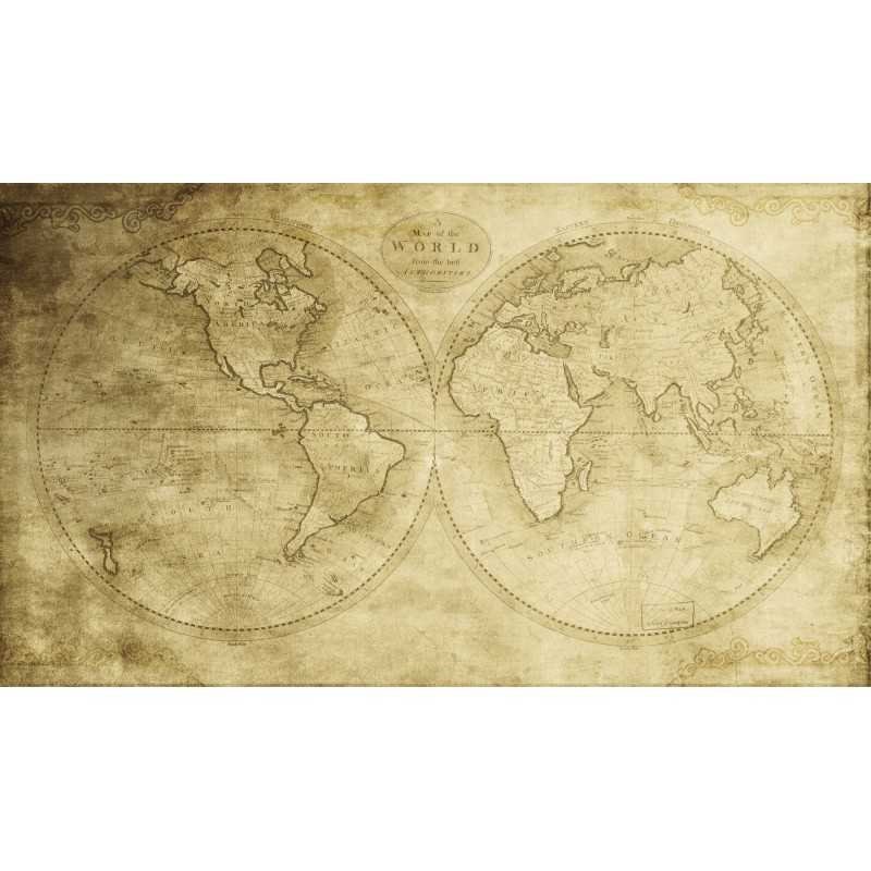 OLD VINTAGE WORLD MAP SEPIA EFFECT RETRO DECORATIVE SOFT PASTETEL - Etsy