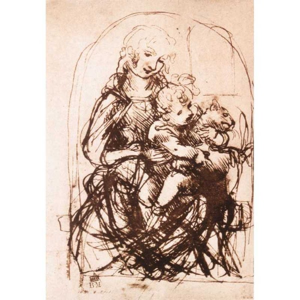 Museum quality canvas or print for framing, Madonna Benois, Leonardo Da Vinci