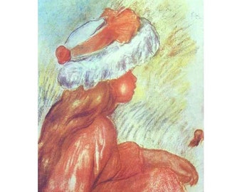 Museum quality canvas or print for framing, A Girl, Pierre-Auguste Renoir