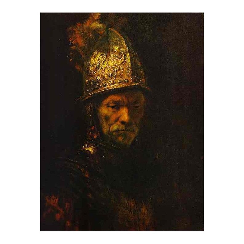 Museum Quality Canvas or Art Print for Framing, Man With Golden Helmet Rembrandt Harmenszoon Van