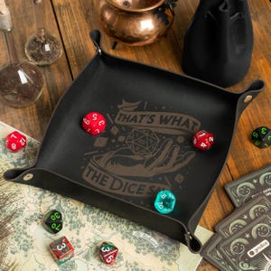 Dice Rolling Tray Leather Personalized Dice Tray with Dice Bag, DnD Dice storage, Rolling dice tray and storage, Dice Set, RPG gifts