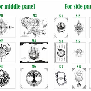Custom dungeon master screen, Wooden RPG screen, dm screen magnetic wood with dice towers, Mystic dnd dm screen with initiative tracker image 4