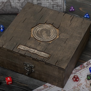 DnD Dice box, Wooden dice box and tray, Dice Tray and Storage, Dice tower, Custom Wooden DnD Dice Box, RPG Dice Rolling Tray, dnd dice vault