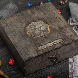 Dungeons and Dragons Dice box and tray, Rolling dice tray, Dice Tray wooden, Dice tower, Dice Storage, Dice Organizer, Dice vault, RPG dice