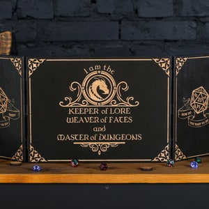 Dungeon master screen, Dm screen magnetic wood, dnd dm screen wooden, Dungeon Master gifts, Personalized screen, Pathfinder, Christmas gifts
