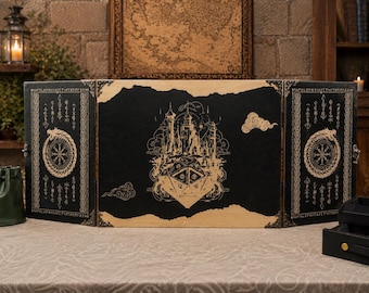 Personalized dm screen, gothic dnd screen with initiative tracker and dice tower, Pathfinder, Fantasy Dungeon master board, Occult gifts