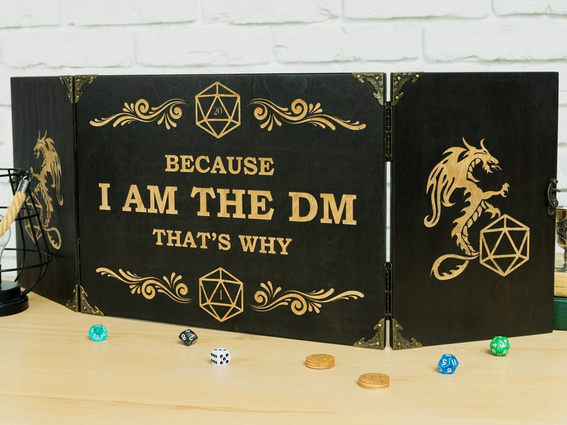DM Screen Wood Dnd Dm Screen Dungeon Master Gamer Etsy