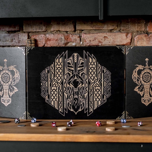 Dungeon Master Screen Wood Dm Screen Wooden Dnd Dm Etsy