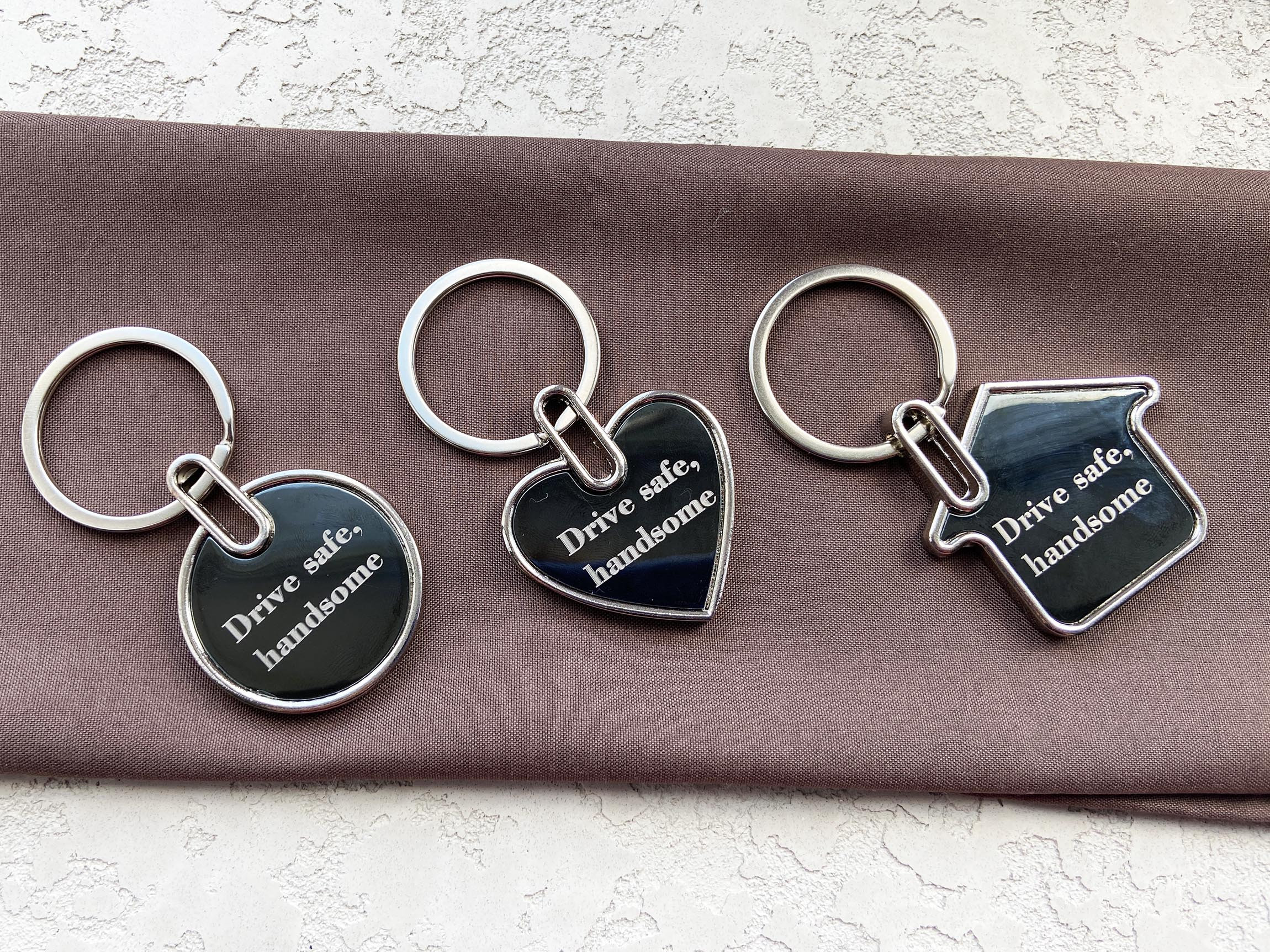 Drive safe keychain for boyfriend Custom engraved keychain Etsy