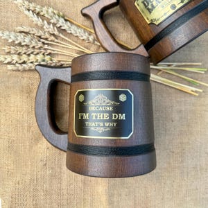 Dungeons and Dragons, DnD, DnD mug, DnD Tankard, Dungeon Master, I am DM that&#39;s why, Custom Beer mug, DnD Gifts