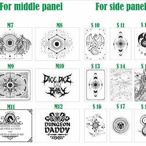 Custom dungeon master screen, Wooden RPG screen, dm screen magnetic wood with dice towers, Mystic dnd dm screen with initiative tracker image 5