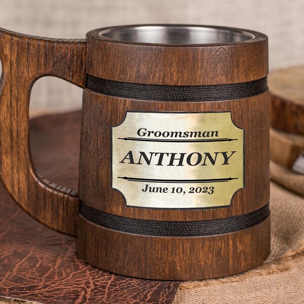 Groomsmen Beer Mug Etsy