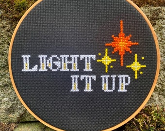 Officially Licensed Crescent City Light It Up Cross Stitch Pattern