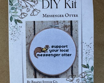 Officially Licensed Crescent City Messenger Otter Cross Stitch DIY kit