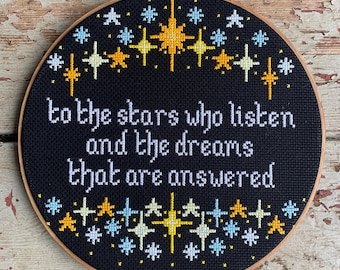 Officially Licensed - To The Stars Who Listen ACOMAF Cross Stitch Pattern